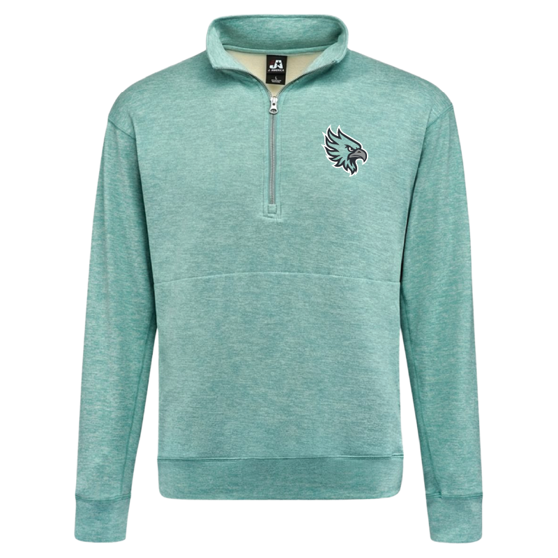 Mens Teal Electric Fleece Quarter-Zip