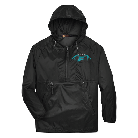 Mens Packable Hooded Nylon Pullover