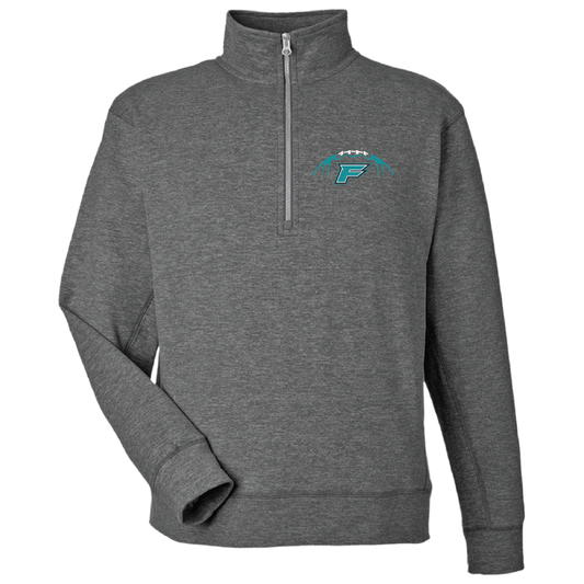 Mens Gray Electric Fleece Quarter-Zip