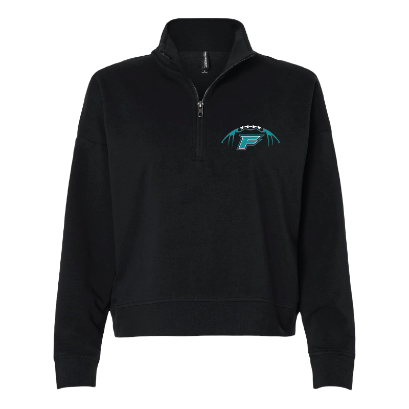 Womens Lightweight Quarter-Zip Pullover Crop Windbreaker