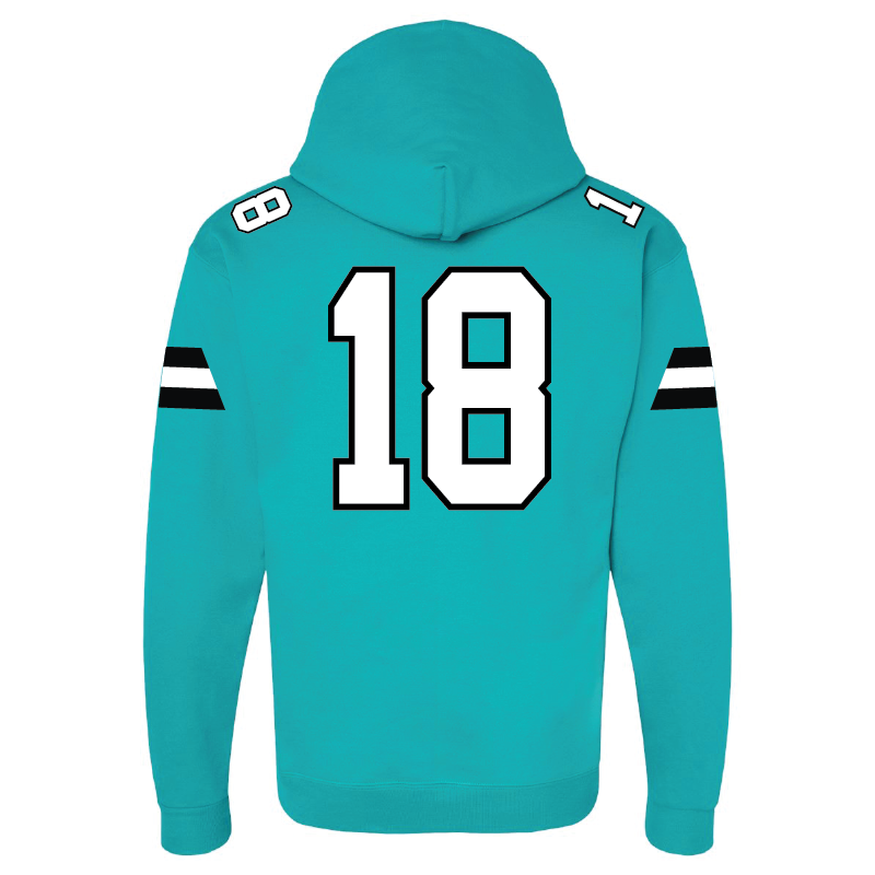 Teal Jersey Hoodie- Adult Hoodie