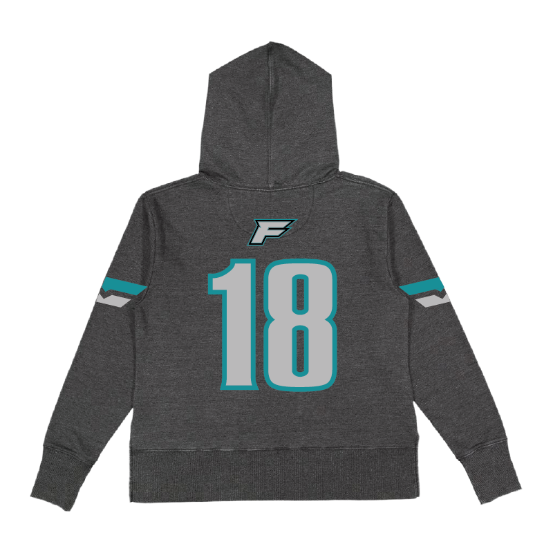 Varsity Fan Jersey Hoodie - Womens Vintage Wash Hoodie Sweatshirt