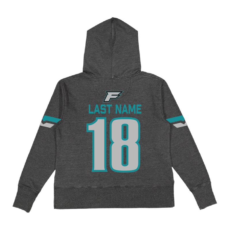 Varsity Fan Jersey Hoodie - Womens Vintage Wash Hoodie Sweatshirt