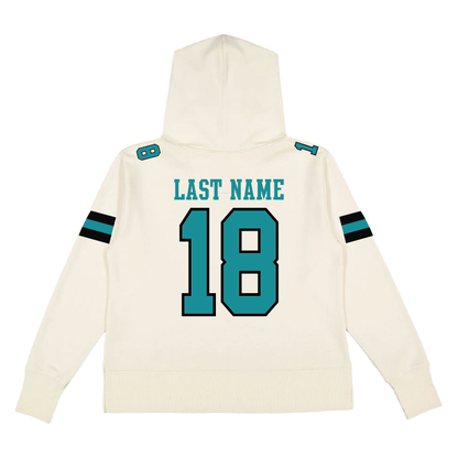 Varsity Fan Jersey Hoodie - Womens Vintage Wash Hoodie Sweatshirt