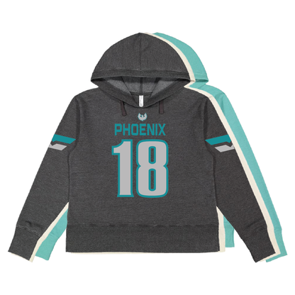 Varsity Fan Jersey Hoodie - Womens Vintage Wash Hoodie Sweatshirt