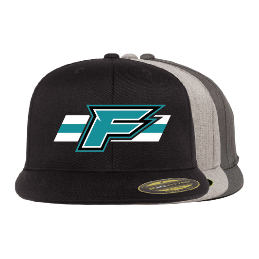 F Logo w/Stripe - Flat Bill Flexfit
