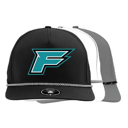 F Logo - 5 Panel Perforated Snapback w/ Rope