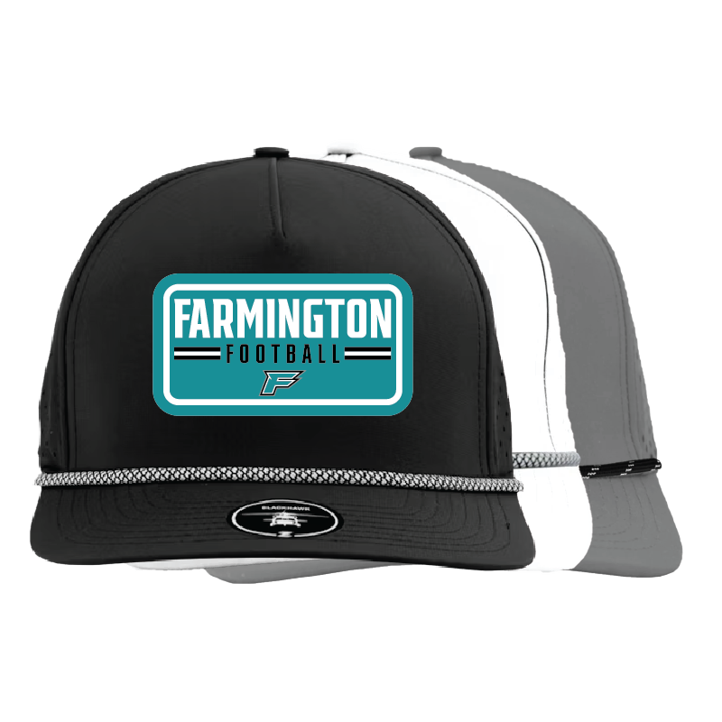 Farmington Football Patch - 5 Panel Perforated Snapback w/ Rope