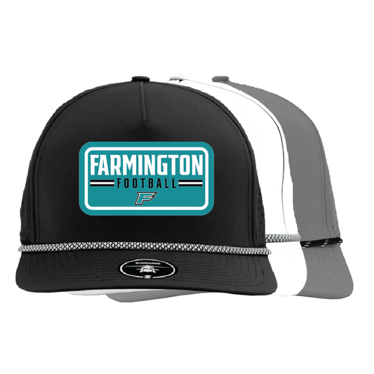 Farmington Football Patch - 5 Panel Perforated Snapback w/ Rope
