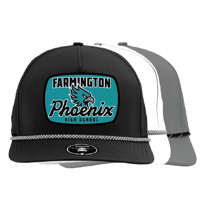 Vintage Farmington Phoenix Football Patch - 5 Panel Perforated Snapback w/ Rope