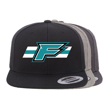 F Logo w/Stripe - Flat Bill Snapback