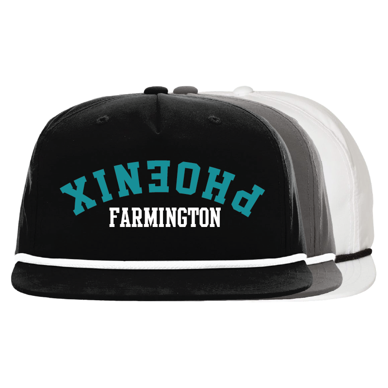 Upside Down Phoenix -  5 Panel High Profile Relaxed Cotton Blend Rope Hat