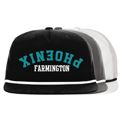 Upside Down Phoenix -  5 Panel High Profile Relaxed Cotton Blend Rope Hat