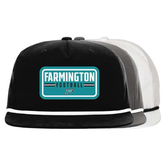 Farmington Football Patch -  5 Panel High Profile Relaxed Cotton Blend Rope Hat
