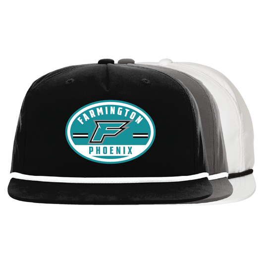 Farmington Phoenix Oval Patch -  5 Panel High Profile Relaxed Cotton Blend Rope Hat