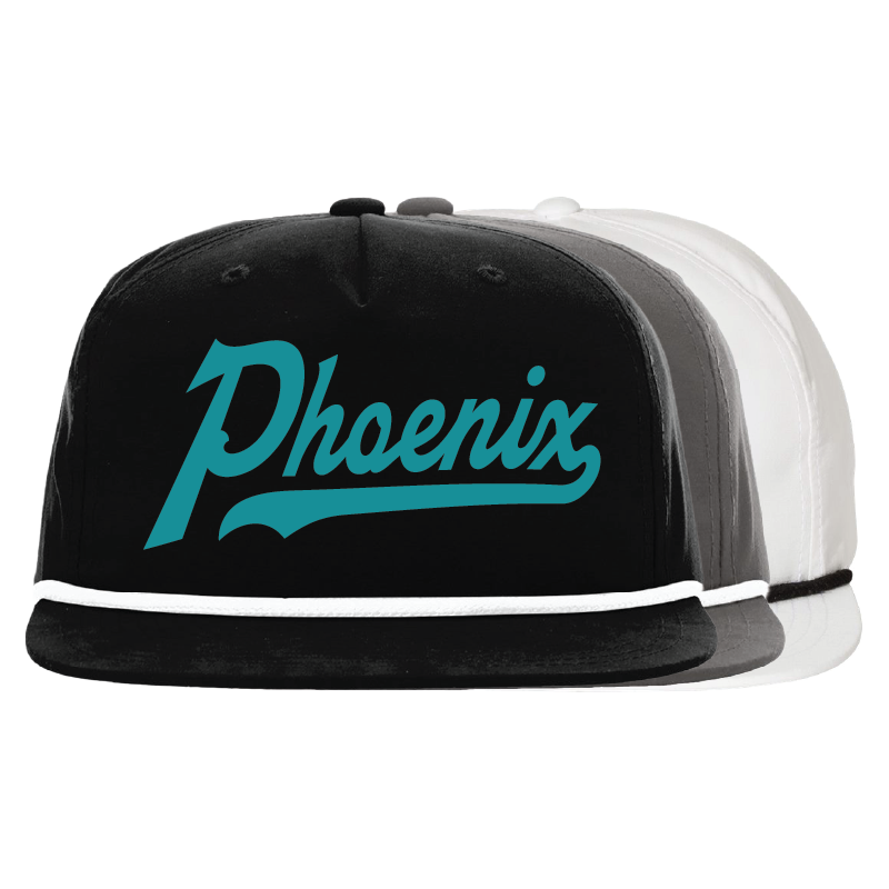 Phoenix Script -  5 Panel High Profile Relaxed Cotton Blend Rope Hat