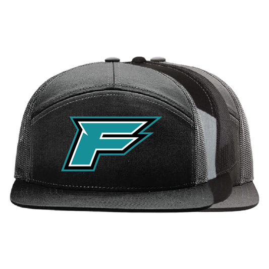 F Logo - 7 Panel Trucker