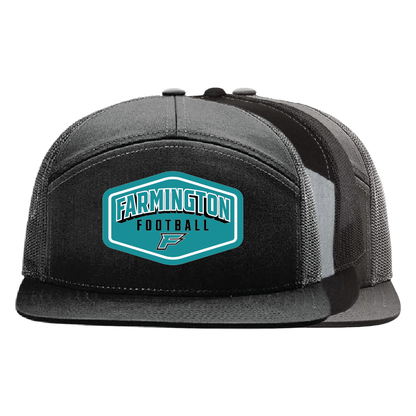 Farmington Football Drop Shadow Patch - 7 Panel Trucker
