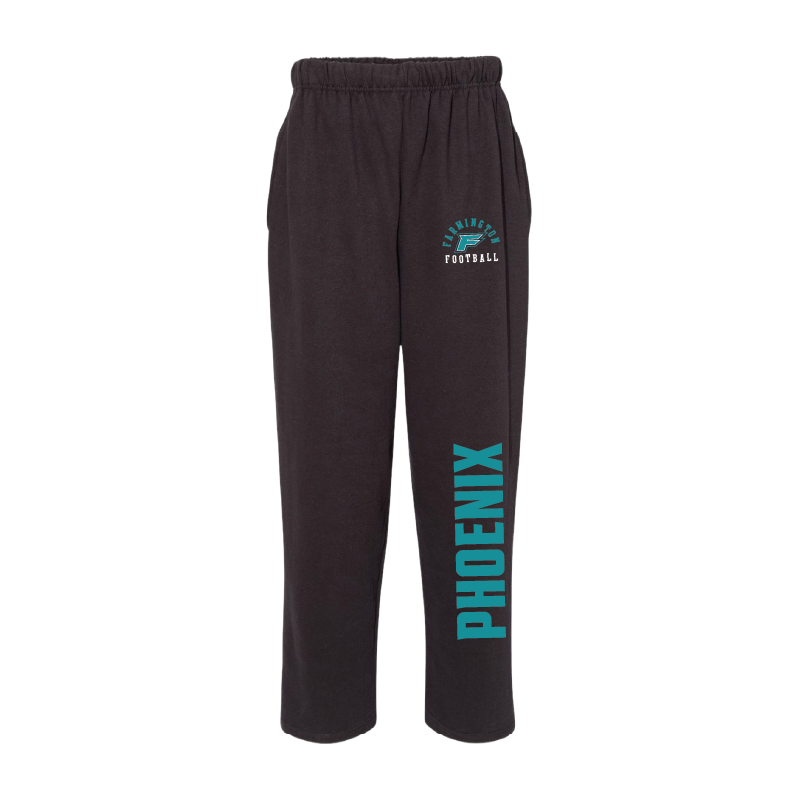 Mens Black Open-Bottom Sweatpants