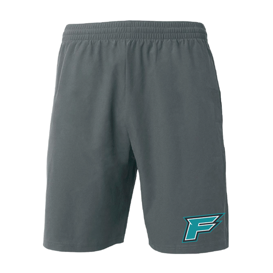 Mens Gray Woven Pocketed Short