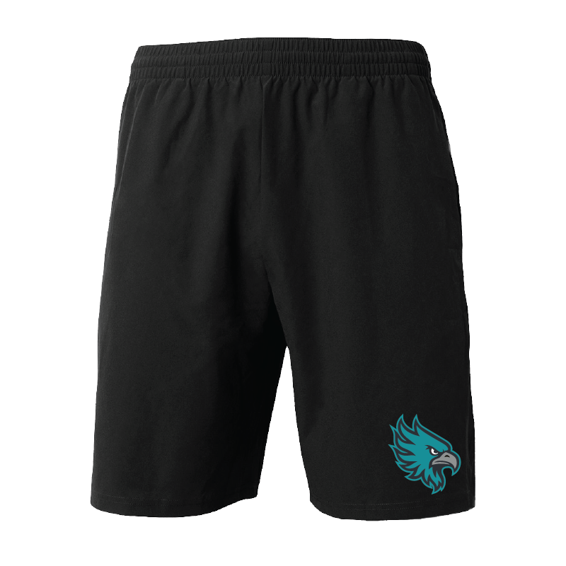 Mens Black Woven Pocketed Short