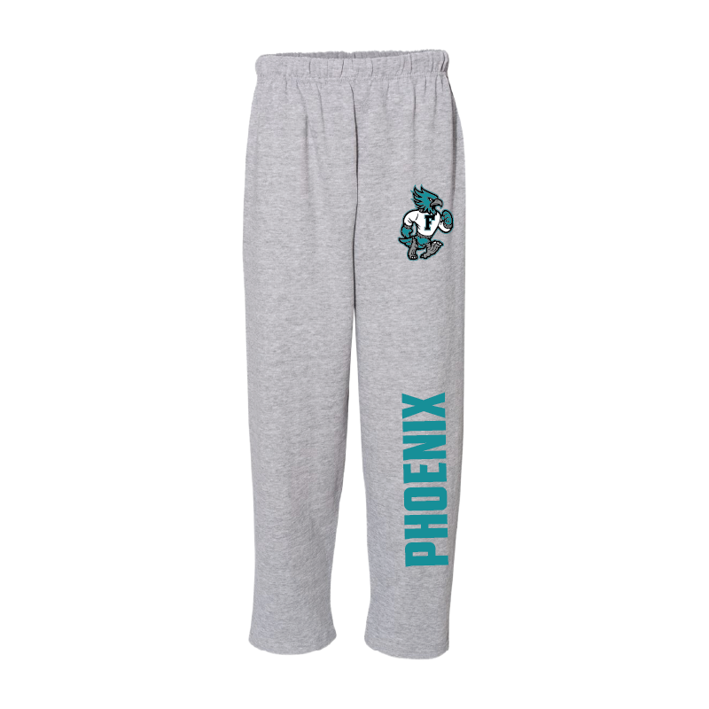 Mens Gray Open-Bottom Sweatpants