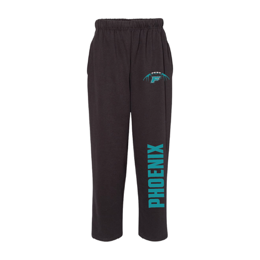 Mens Black Open-Bottom Sweatpants