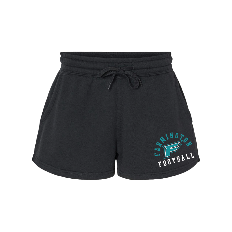 Womens Black Midweight Fleece Shorts