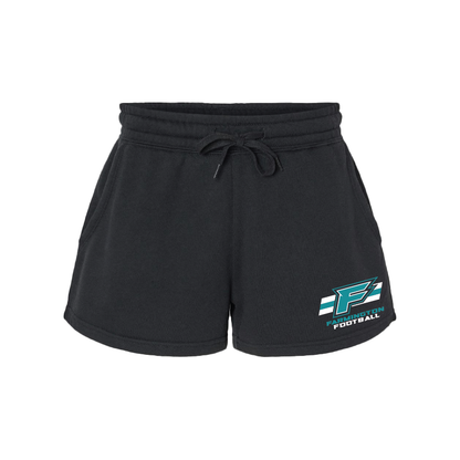 Womens Black Midweight Fleece Shorts