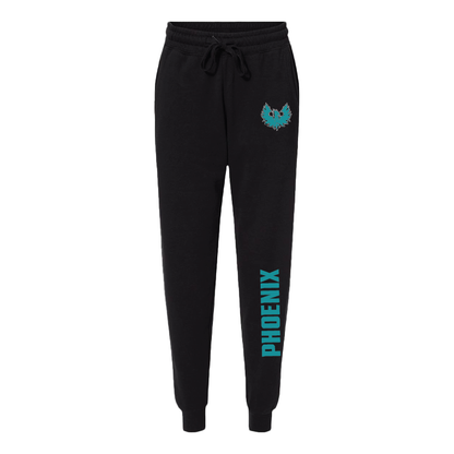 Womens Black Midweight Fleece Joggers