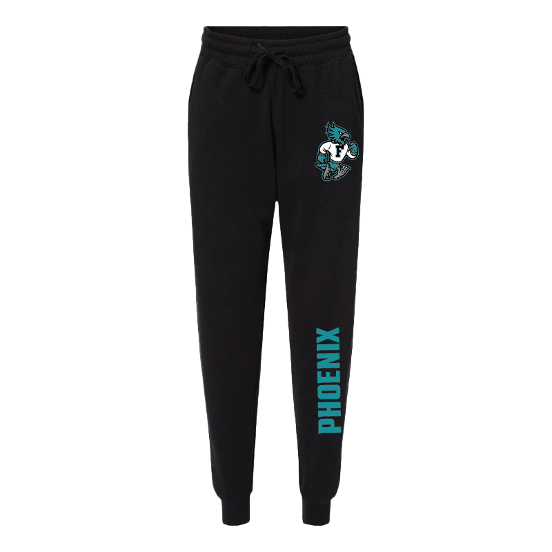 Womens Black Midweight Fleece Joggers
