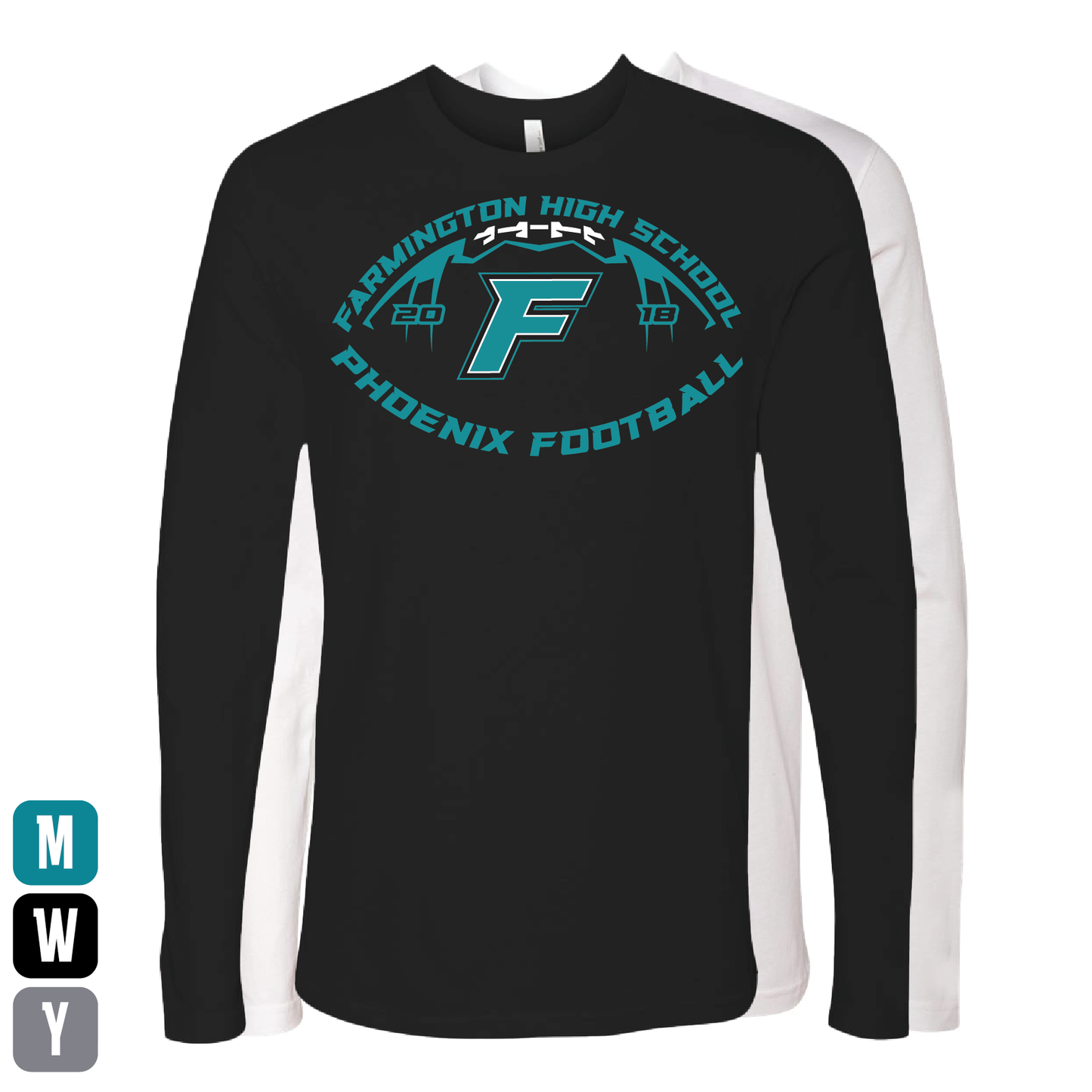 Farmington High School Phoenix Football W/F - Mens | Womens | Youth Long Sleeve T-Shirt