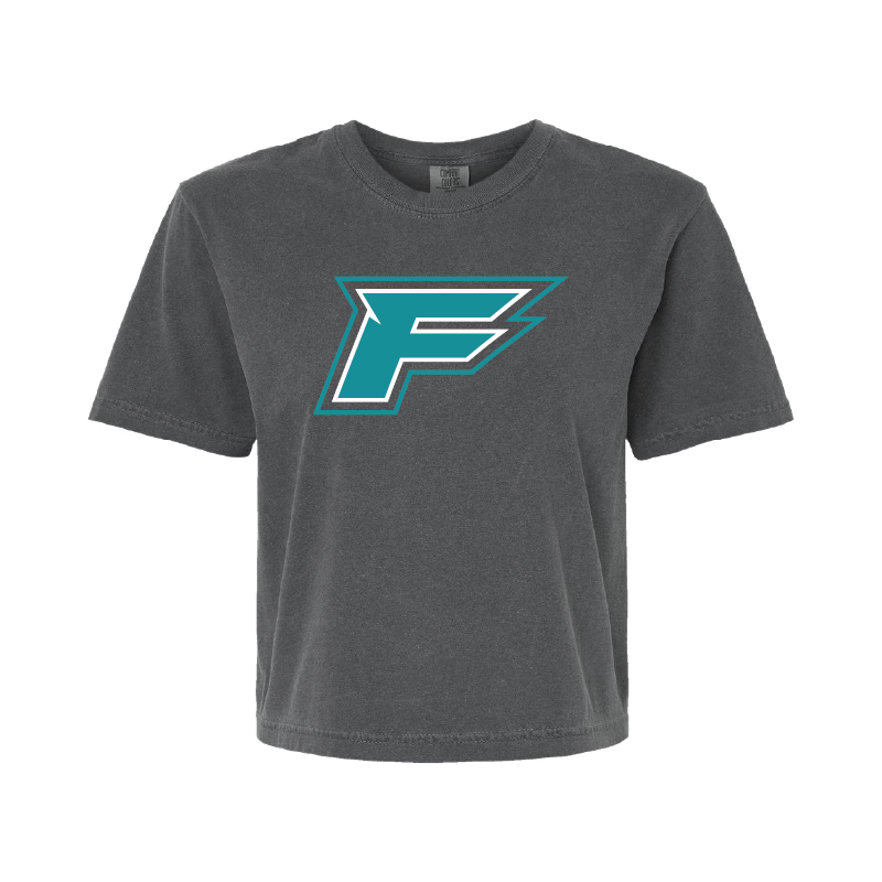 F Logo - Womens Heavy Weight Boxy T-shirt
