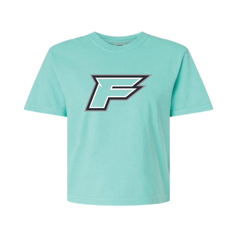 F Logo - Womens Heavy Weight Boxy T-shirt