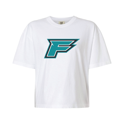 F Logo - Womens Heavy Weight Boxy T-shirt