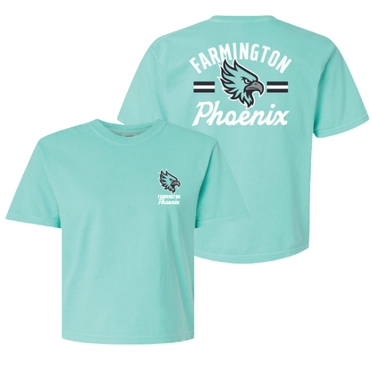 Farmington Phoenix Vintage Mascot Womens Heavy Weight Boxy T-shirt