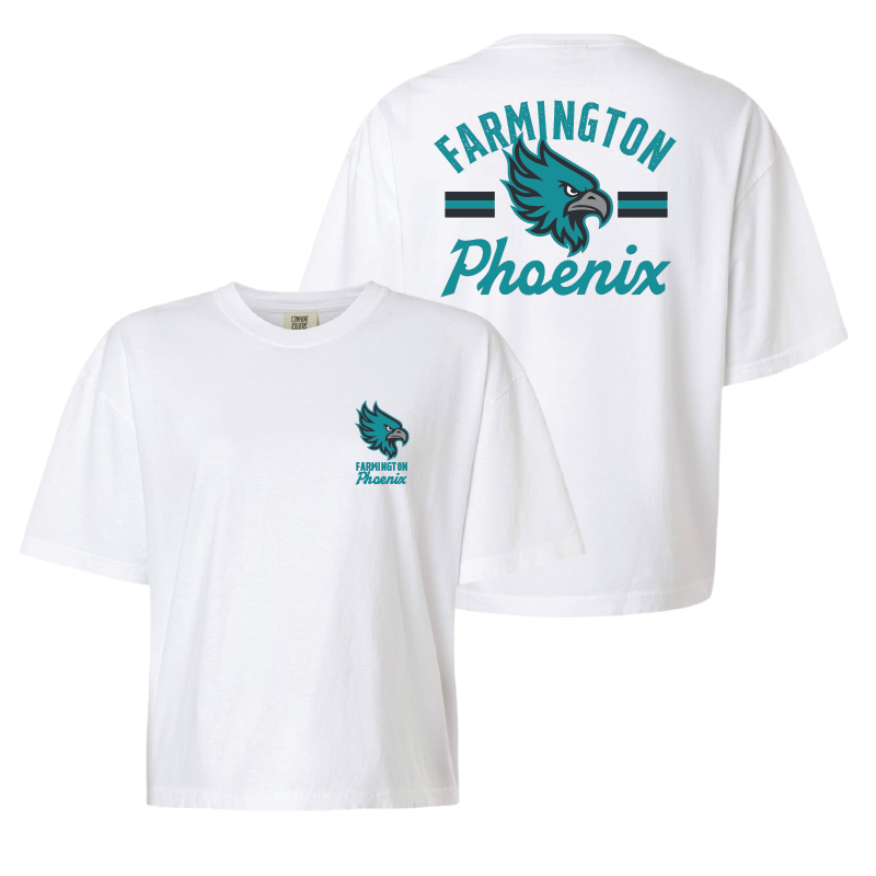 Farmington Phoenix Vintage Mascot Womens Heavy Weight Boxy T-shirt