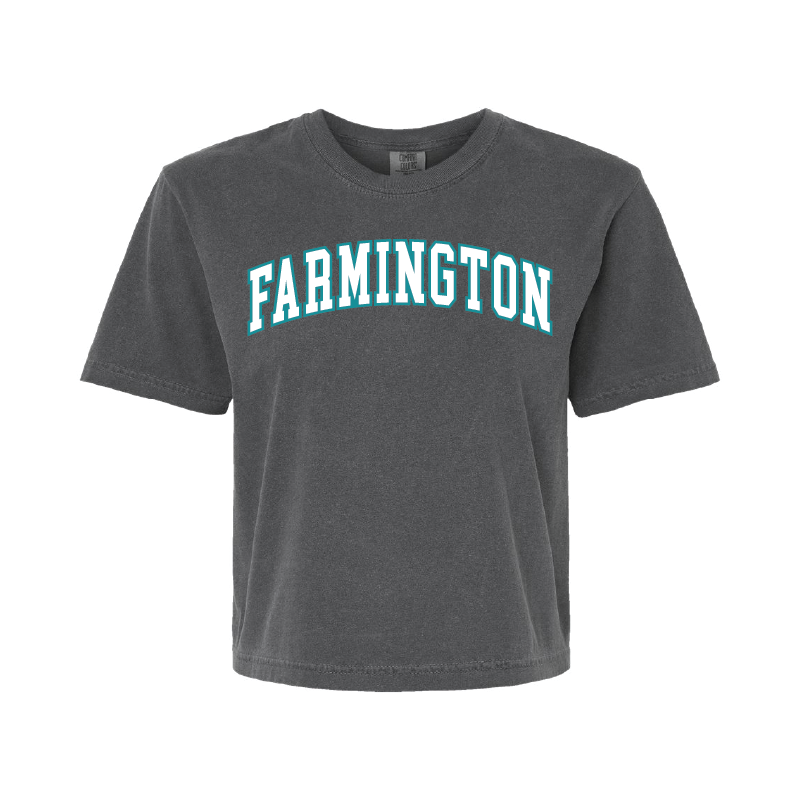 Farmington Wordmark - Womens Heavy Weight Boxy T-shirt