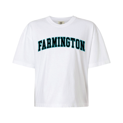Farmington Wordmark - Womens Heavy Weight Boxy T-shirt