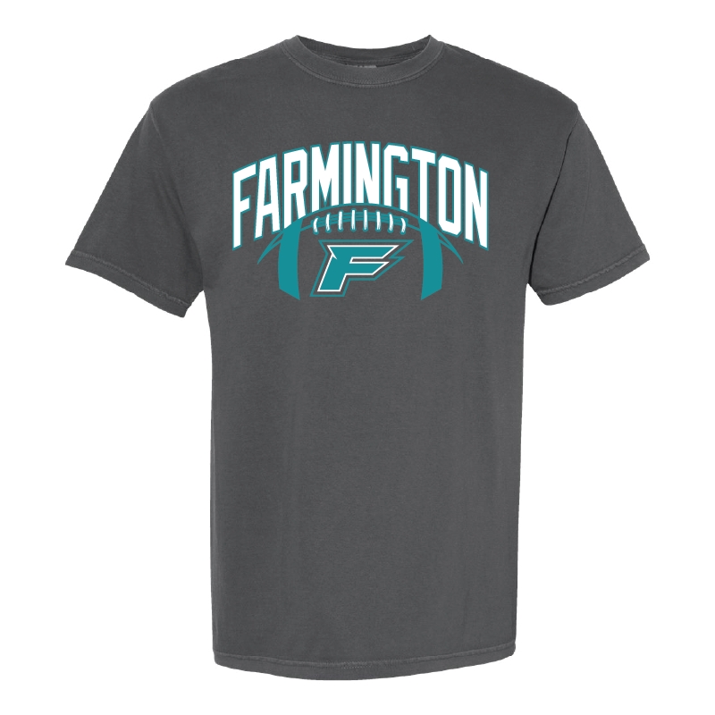 Farmington Arch w/ Football - Mens Heavy Weight Cotton T-shirt