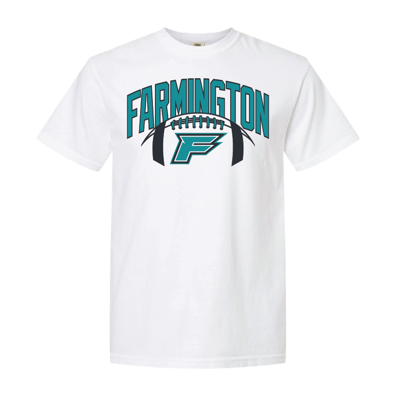 Farmington Arch w/ Football - Mens Heavy Weight Cotton T-shirt