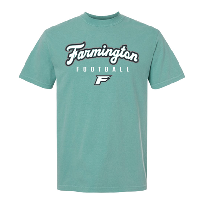 Farmington Football Script - Mens Heavy Weight Cotton T-shirt