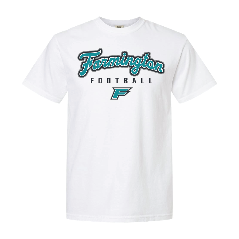 Farmington Football Script - Mens Heavy Weight Cotton T-shirt