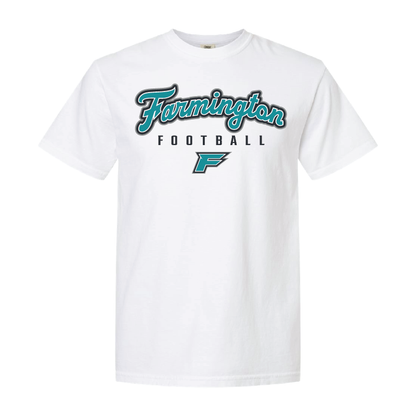 Farmington Football Script - Mens Heavy Weight Cotton T-shirt