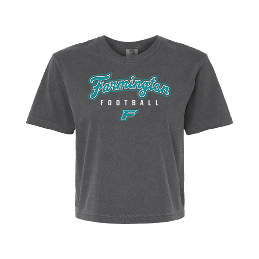 Farmington Football Script - Womens Heavy Weight Boxy T-shirt