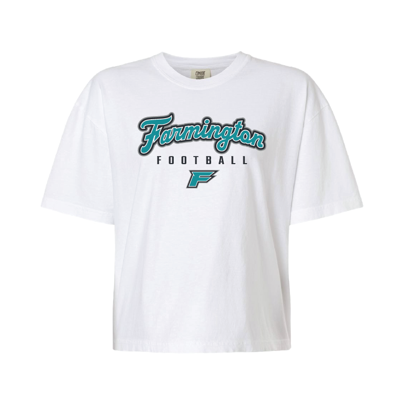 Farmington Football Script - Womens Heavy Weight Boxy T-shirt