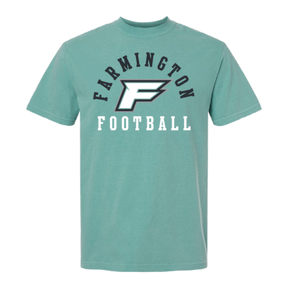 Farmington Football Arched - Mens Heavy Weight Cotton T-shirt