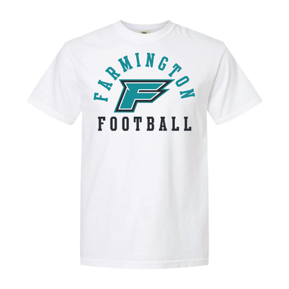 Farmington Football Arched - Mens Heavy Weight Cotton T-shirt