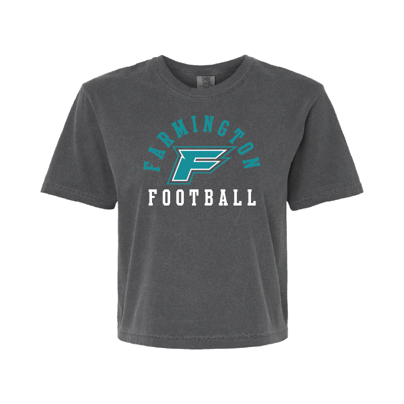 Farmington Football Arched - Womens Heavy Weight Boxy T-shirt