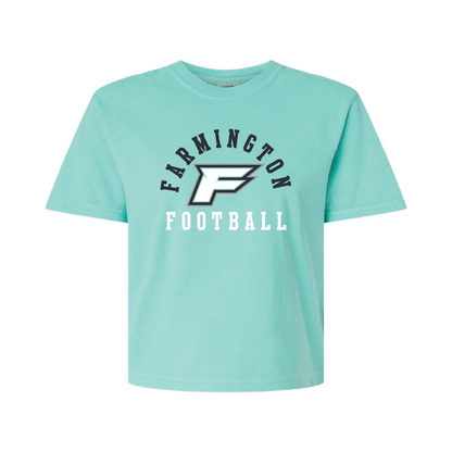 Farmington Football Arched - Womens Heavy Weight Boxy T-shirt